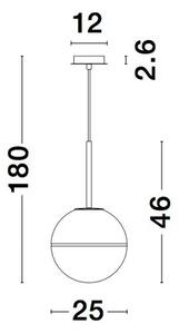 VISEČA SVETILKA CANTON G9 /IP20/ MEDENINASTA ZLATA V BELI BARVI NL9960612