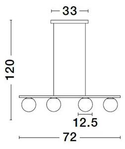VISEČA LED SVETILKA JOLINE 26W/3200K/1870lm/IP20/ ČRNA NL9919604