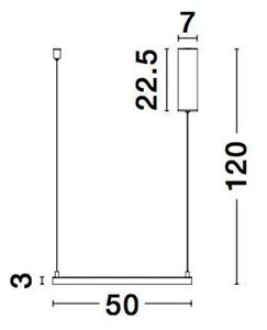 VISEČA LED SVETILKA ETERNA 30W/3000K/2188lm/DIMM/IP20/ ČRNA NL9990736
