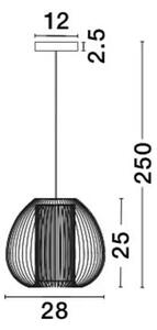 Viseča svetilka DESIRE E27 /IP20/SIVA NL9586153
