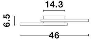 STROPNA SVETILKA BILBAO LED 25W/3000K/1600lm/IP20/ ZLATA NL9500821