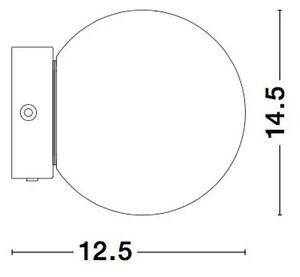 STENSKA SVETILKA JOLINE LED 6W/3200K/445lm/IP20/ČRNO-BELA NL9919601