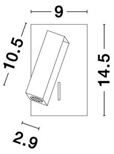 STENSKA SVETILKA LED 3W/3000K/180lm/IP20/ ČRNA NL9081352