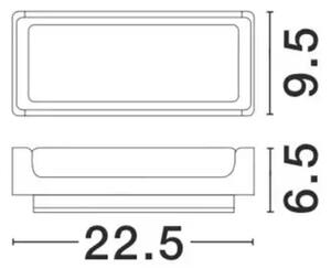 KEEN ZUNANJA STENSKA SVETILKA LED 12W/3000K/936lm/IP65/ČRNA NL9160081