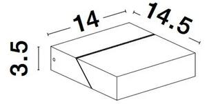 BRIN ZUNANJA STENSKA SVETILKA LED 10W/3000K/298lm/IP65/Antracit NL9160101