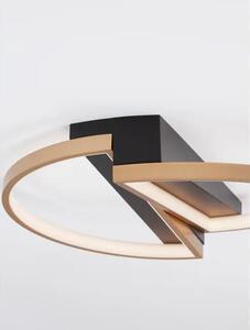 ELISE LED STROPNA SVETILKA 28 W ZATEMNILNA ČRNO-ZLATA MEDENINASTA NL9248114
