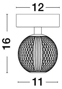 BRILLANTE STROPNA SVETILKA LED 6W/3200K/246lm/IP20/ ZLATA NL9522010
