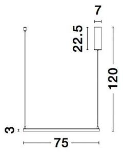 VISEČA LED SVETILKA ETERNA 40W/3000K/3000lm/DIMM/IP20/BELA NL9990733
