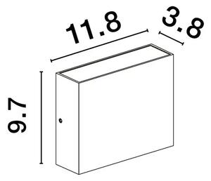 DEWI ZUNANJA STENSKA SVETILKA LED 7,7 W / 3000 K / 296 lm / IP65 / ANTRACIT NL9492640
