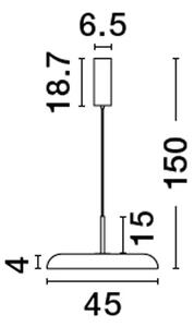 VGRADNA LED SVETILKA LINUS 40W/3000K/2541lm/DIMM/IP20/ČRNA NL9005649