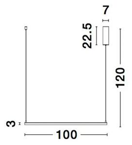 VISEČA LED SVETILKA ETERNA 50W/3000K/3818lm/DIMM/IP20/ ČRNA NL9990732