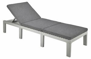 Vrtni ležalnik HAITI z blazino, 65×195×78cm, bela I.P.A.E-Progarden