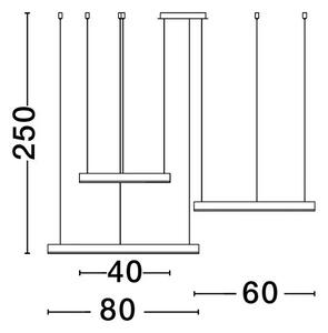 VISEČA LED SVETILKA ELOWEN/3000K/181W/8891Lm/PEŠČENO ČRNA NL9345652