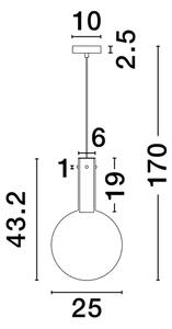 NOSTOS LED VISEČA SVETILKA /3000K/6W/683Lm/ ŠAMPANJEC V ZLATI BARVI NL9030541