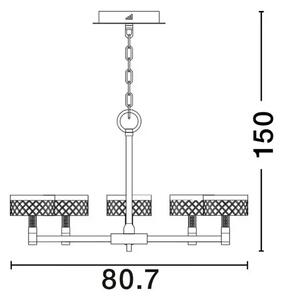 VISEČA LED SVETILKA BION/3000K/48W/3094Lm/ ZLATA MEDENINA NL9186945