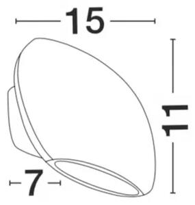 ZUNANJA STENSKA SVETILKA COMO LED 2x3W/3000K/510lm/IP54/temno siva NL741662