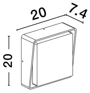 ZUNANJA STENSKA SVETILKA CAPE LED 10W/3000K/763lm/IP65/ANTRACIT NL9492550