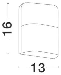 ZUNANJA STENSKA SVETILKA DROPLET LED 6W/3000K/230lm/IP65/peščeno bela NL9522101