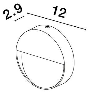 ZUNANJA STENSKA SVETILKA ARNE LED 1,5 W/3000K/39 lm/IP54/ANTRACIT NL9492680
