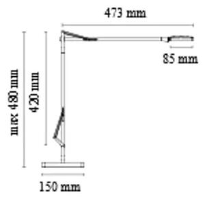 NAMIZNA SVETILKA KELVIN EDGE LED 7W/2700-3200K/V. 414 mm ČRNA FL3452030