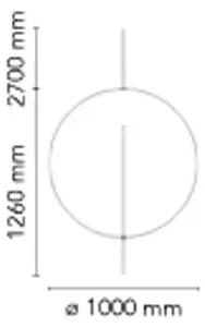 OVERLAP 2 VISEČA SVETILKA E27/105W/220-250V/fi.1000mm/BELA FL4634009