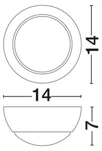 ODIN STENSKA SVETILKA LED 5W/3000K/247lm/IP20/BELA NL910161