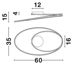 VIARREGIO LED STROPNA SVETILKA 28W 3000K 1950lm IP20 MAT ČRNA NL9500710