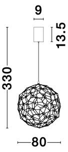 VISEČA LED SOLNA SVETILKA 18W/3000K/2059lm/IP20/ZLATA NL9288080