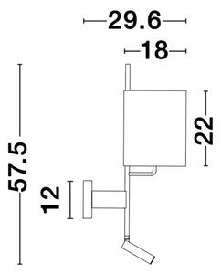 STENSKA SVETILKA YAMA LED & E27 15W/3000K/210lm/IP20/BELA NL9180511