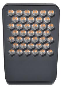LUTEC Zunanja LED-stenna svetilka ATLANTIS, temno siva, 22 cm, kovinska, IP54, Siva, Aluminij, Sodobni