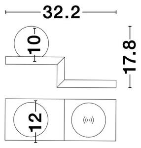 STENSKA SVETILKA LED 6W/3000K/360lm/IP20/BELA NL9183311