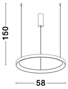PERTINO VISEČA LED SVETILKA 48W/3000K/2773lm/DIMM/IP20/ČRNA NL9853684