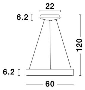 RANDO TANKA VISEČA LED SVETILKA 50W/3000K/2864lm/DIMM/IP20/RJAVA NL9453455