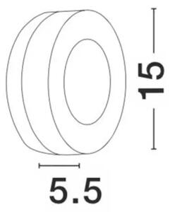 ZUNANJA STENSKA SVETILKA TUNE LED 9W/3000K/620lm/IP65/ČRNA NL9529713