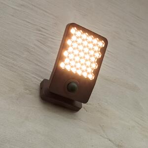 LUTEC Zunanja stenska svetilka ATLANTIS z LED-senzorjem, temno siva, 22 cm, IP54, Siva, Aluminij, Sodobni