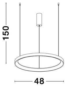 PERTINO VISEČA LED SVETILKA 38W/3000K/2175lm/DIMM/IP20/ČRNA NL9853682