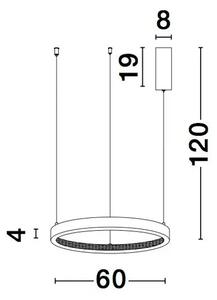 VISEČA LED SVETILKA PRESTON 35W/3000K/2264lm/DIMM/IP20/ČRNA NL9865160