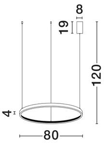 VISEČA LED SVETILKA PRESTON 50W/3000K/2727lm/DIMM/IP20/ČRNA NL9865180