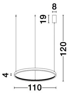 VISEČA LED SVETILKA PRESTON 60W/3000K/4030lm/DIMM/IP20/ČRNA NL9865110