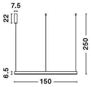 Viseča LED svetilka MOTIV 80W/3000K/6000lm/DIMM/IP20/BELA NL9530203
