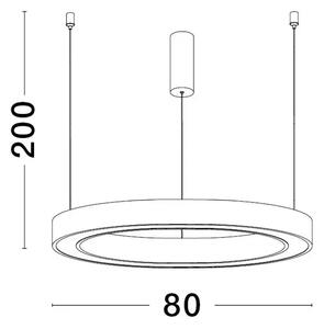 Viseča LED svetilka STING 50W/3000K/2968lm/DIMM/IP20/BELA NL9558603
