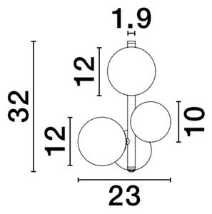 STENSKA SVETILKA ODILLIA G9 /IP20/MAT ZLATA NL9028862