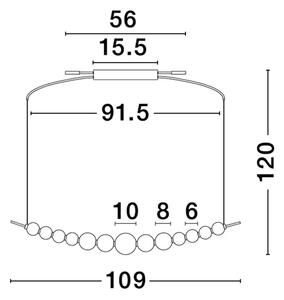 VISEČA LED SVETILKA PERLA 28W/3000K/2686lm/DIMM/IP20/KROM NL9186914