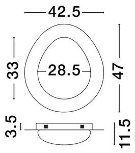 STROPNA SVETILKA NIMBUS LED/3000K/21W/1571Lm/LES V BELI BARVI NL9030648
