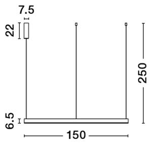 Viseča LED svetilka MOTIV 80W/2700-6000K/6000lm/DIMM/IP20/Brušena medenina NL9530223