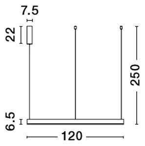 Viseča LED svetilka MOTIV 72W/3000K/5250lm/DIMM/IP20/ČRNA NL9530201