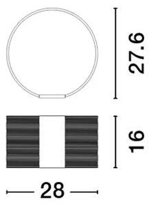 VALENTINOVA NAMIZNA SVETILKA LED/3000K/14W/786Lm/MEDINASNO ZLATA NL9030637