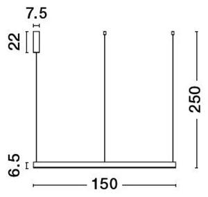 Viseča LED svetilka MOTIV 80W/3000K/6000lm/DIMM/IP20/ČRNA NL9530204