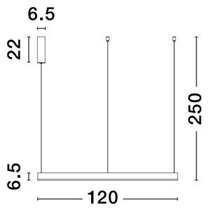Viseča LED svetilka z motivom 70W/2700-6000K/lm/DIMM/IP20/BELA NL9530218