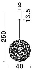 VISEČA LED SVETILKA SOLE 21W/3000K/2403lm/IP20/TITAN ČRNE RAZLIKE NL9186905